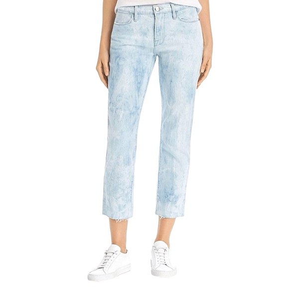 FRAME Le High Tie-Dye Straight-Leg Jeans in Cloud - Picture 16 of 16